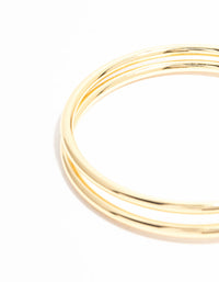 Gold Plated Layered Rings Bangle - link has visual effect only