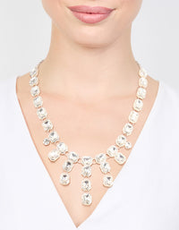 Silver Diamante Pendant Necklace - link has visual effect only