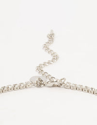 Silver Cubic Zirconia Graduating Heart Necklace - link has visual effect only