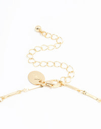 Gold Plated Heart & Moon Charm Necklace - link has visual effect only