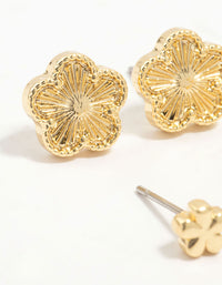 Gold Plated Brass Mini Clover Earrings 4-Pack - link has visual effect only