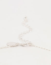 Silver Diamante Bow Station Necklace - link has visual effect only