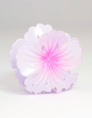 Purple Ombre Hibiscus Hair Claw Clip