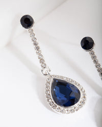 Silver Blue Teardrop Earrings - link has visual effect only