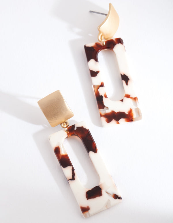 Acrylic Square Drop Earrings