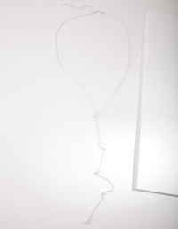 Silver Cubic Zirconia Rope Y Necklace - link has visual effect only