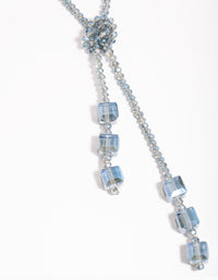 Blue Facet Knot Tie Necklace - link has visual effect only