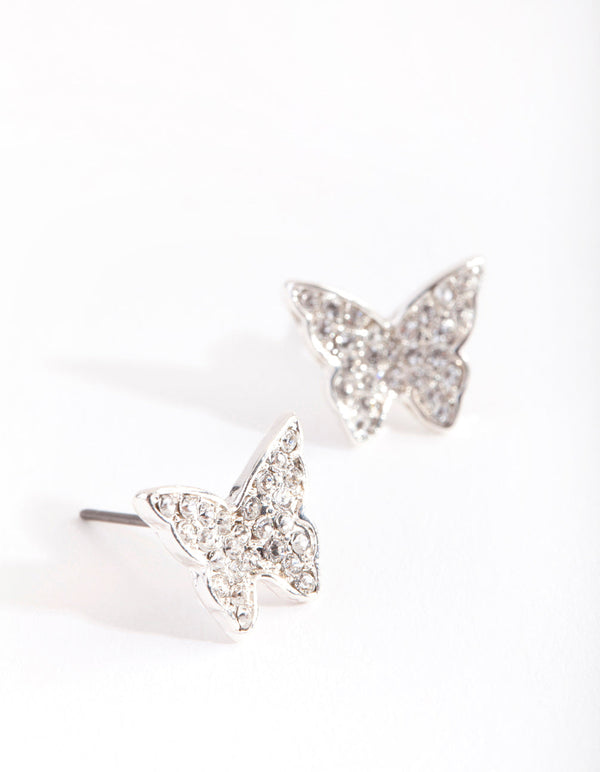 Silver Butterfly Earring