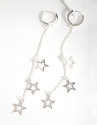 Silver Star Chain Earrings - link has visual effect only