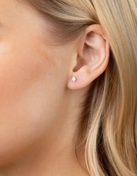 Sterling Silver Cubic Zirconia Stud & Hoop Earring Pack - link has visual effect only