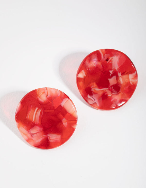 Acrylic Circle Stud Earrings