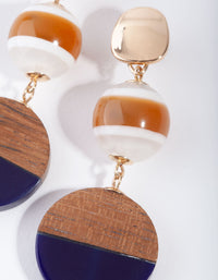 Mix Marble Thread Wrapped Drop Earrings - link has visual effect only