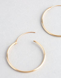 9ct Gold 25mm Fine Hoop Earrings - link has visual effect only