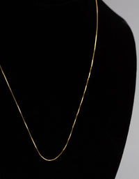 9ct Gold Venetian Box Chain Necklace - link has visual effect only