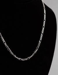 Sterling Silver Figaro Chain Necklace - link has visual effect only