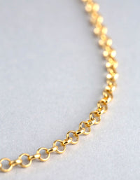 Gold Plated Sterling Silver Rolo Chain Necklace - link has visual effect only