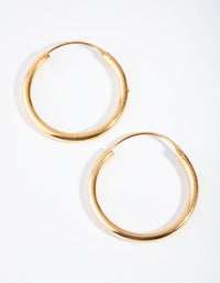 Gold Plated Sterling Silver 25mm Hoop Earrings - link has visual effect only