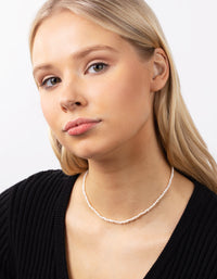 Gold Plated Single Row Freshwater Pearl Necklace - link has visual effect only