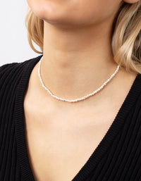 Gold Plated Single Row Freshwater Pearl Necklace - link has visual effect only