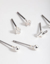 Silver Bolt & Diamante Earrings - link has visual effect only