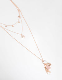Rose Gold Disc & Charm Necklace - link has visual effect only