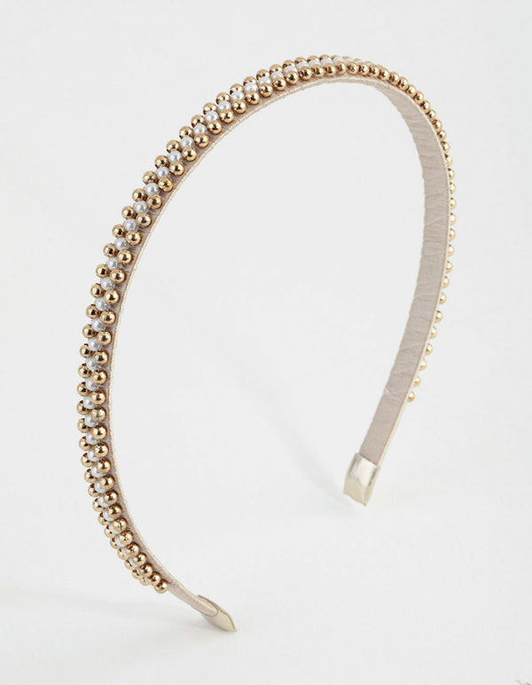 Micro Pearl Beaded Alice Band