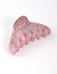 Pink Acrylic Embossed Round Claw - link has visual effect only