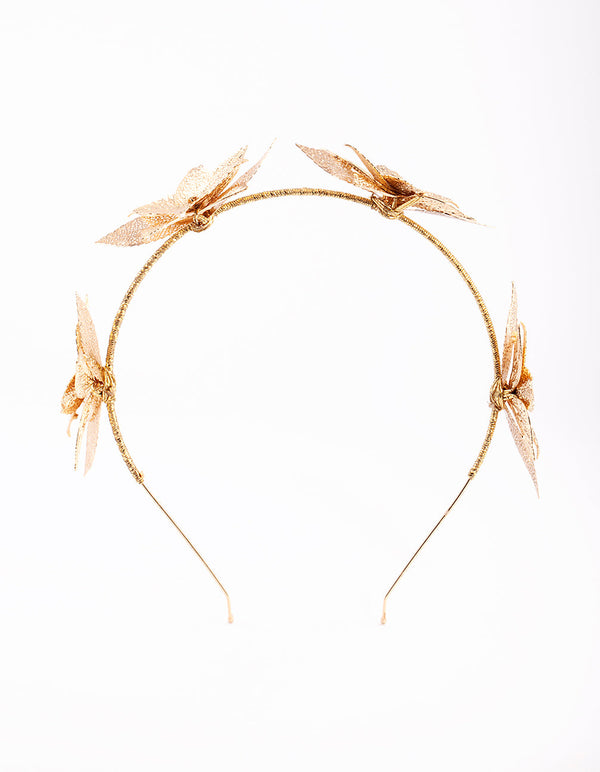 Gold Leaf Cluster Alice Band