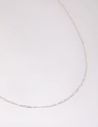 Silver Plated Medium Figaro Necklace - link has visual effect only