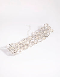 Silver Pearl Mesh Choker - link has visual effect only