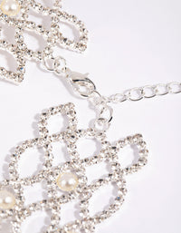 Silver Pearl Mesh Choker - link has visual effect only