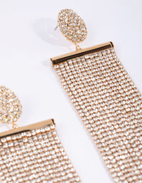 Gold Diamante Drop Earrings - link has visual effect only