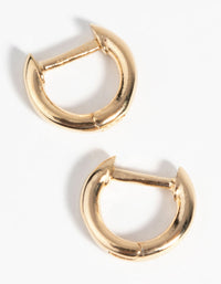 Gold Plated Sterling Silver Huggie Hoop Earrings - link has visual effect only