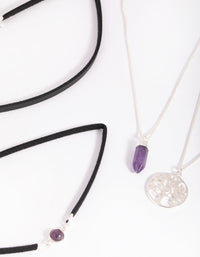 Silver Amethyst Shard Choker - link has visual effect only