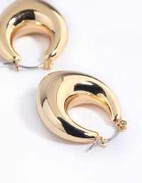 Gold-Plated Creole Hoop Earrings - link has visual effect only