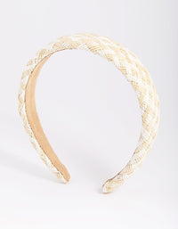 Two Tone Straw Padded Alice Band - link has visual effect only