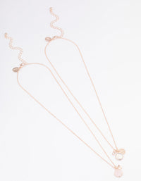 Rose Gold Semi-Precious Mixed Jewellery Set - link has visual effect only