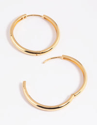 Gold Plated Thin Huggie Hoop Earrings - link has visual effect only