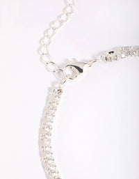 Silver Plated Cubic Zirconia Anklet - link has visual effect only