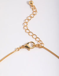 Gold Plated Cubic Zirconia Ball Anklet - link has visual effect only