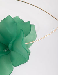 Green Frosted Flower Drop Earrings - link has visual effect only