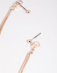 Rose Gold Ball Drop Earrings - link has visual effect only