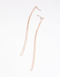 Rose Gold Ball Drop Earrings - link has visual effect only