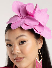 Pink Faux Leather Petal Headband - link has visual effect only