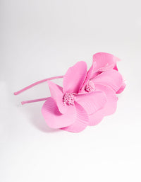 Pink Faux Leather Petal Headband - link has visual effect only