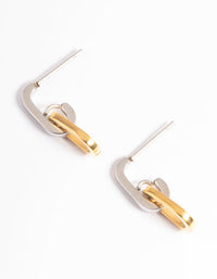 Surgical Steel Chain Link Drop Earrings - link has visual effect only