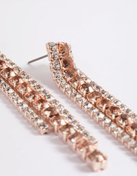 Rose Gold Circle Cupchain Drop Earrings - link has visual effect only