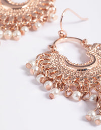 Rose Gold Encrusted Bead Drop Earrings - link has visual effect only