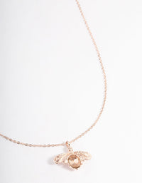 Rose Gold Diamante Bee Necklace - link has visual effect only