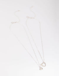 Silver Mumma Mini Heart Necklace Pack - link has visual effect only